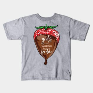 Girls Just Wanna Have Fondue Funny Chocolate Kids T-Shirt